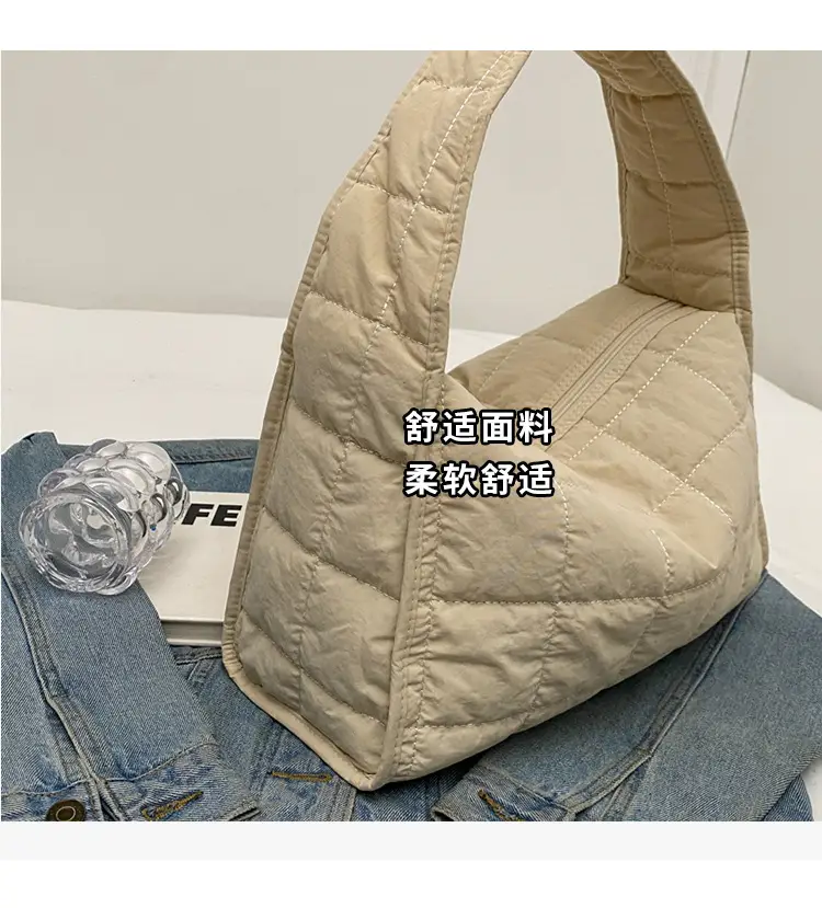 Plaid Quilted Shoulder Bag for Women Large Capacity — feature 6