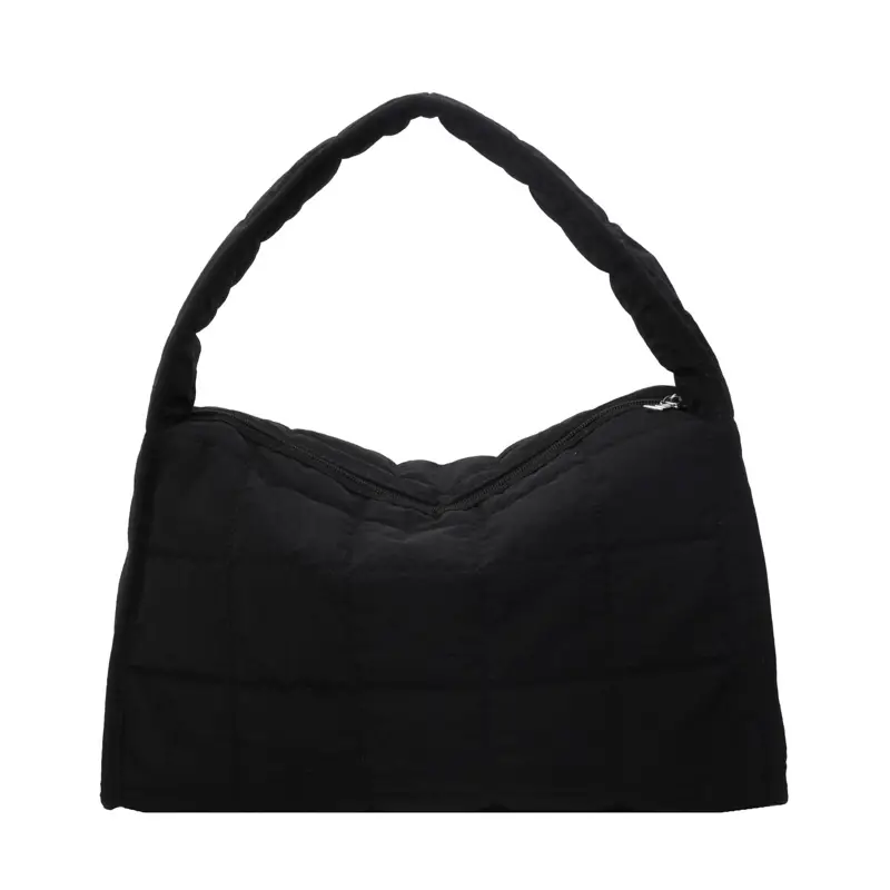 Plaid Quilted Shoulder Bag for Women Large Capacity - Image 2