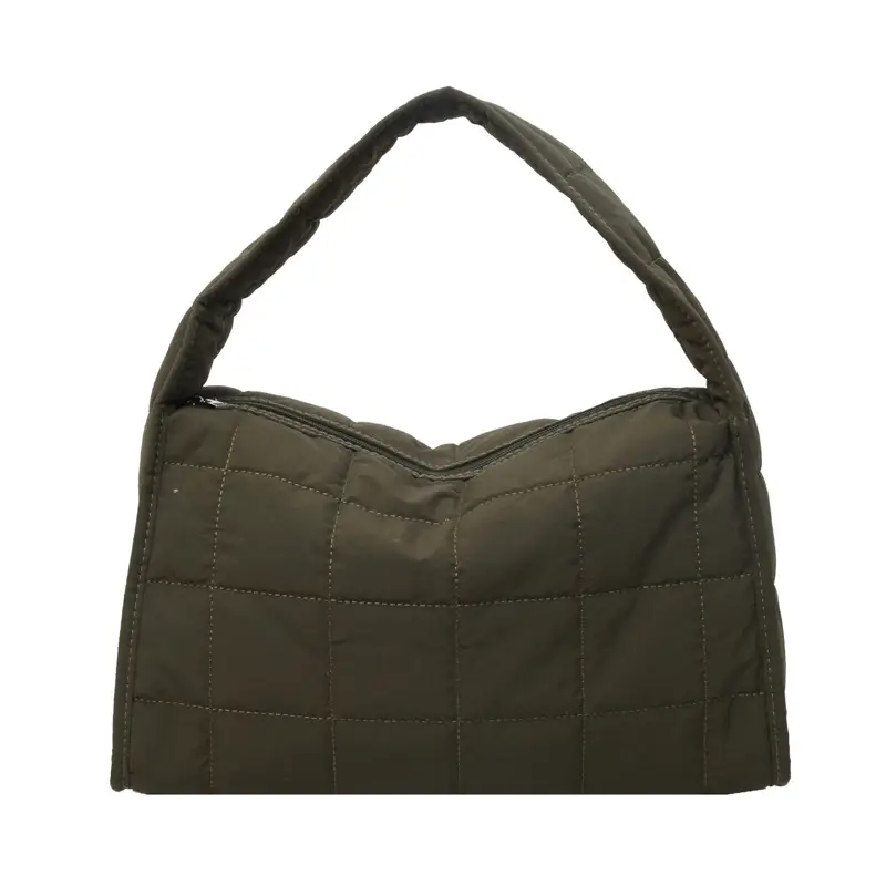 Plaid Quilted Shoulder Bag for Women Large Capacity - Image 3