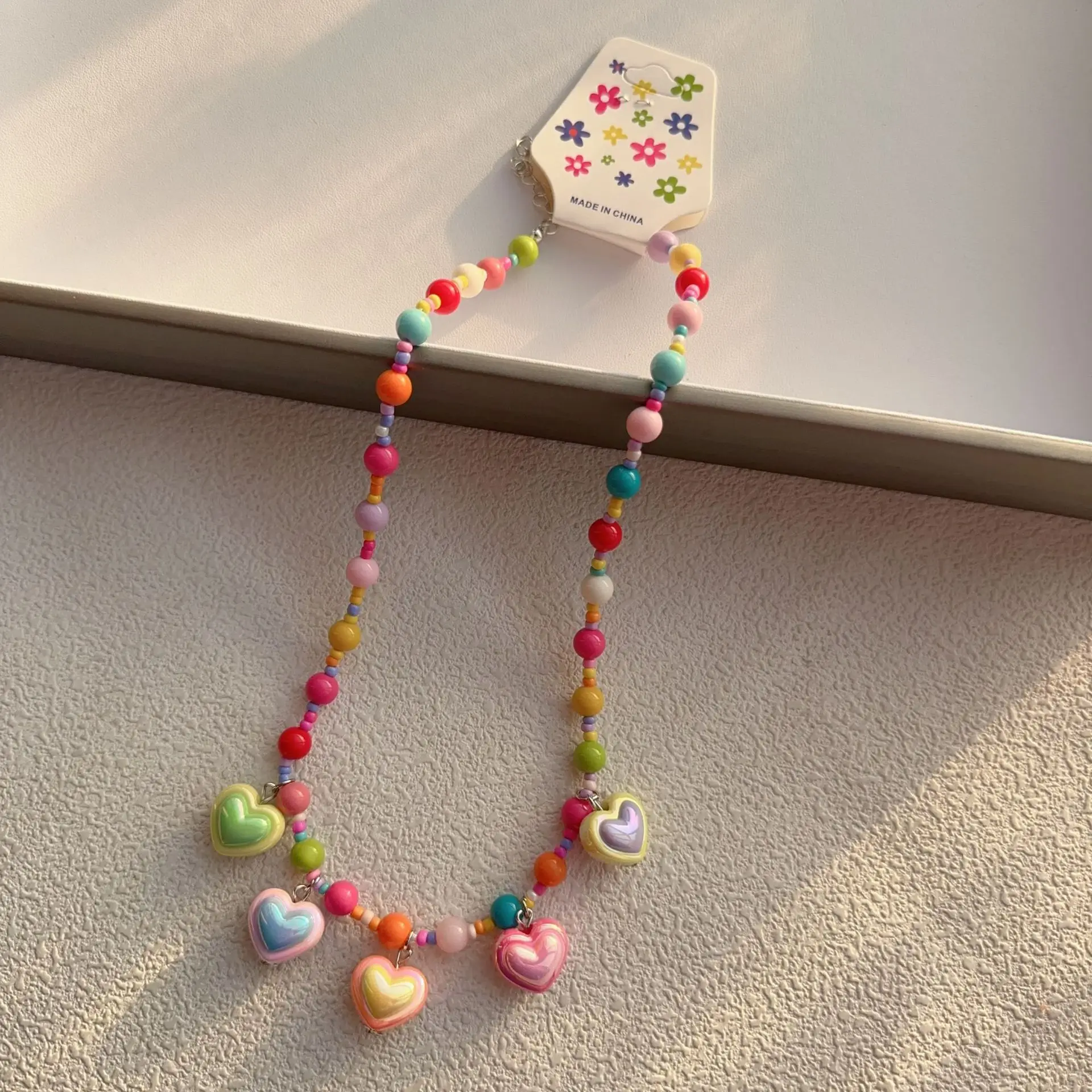 New Korean Style Colorful Beaded Star Bear Necklace for Girls - Image 10