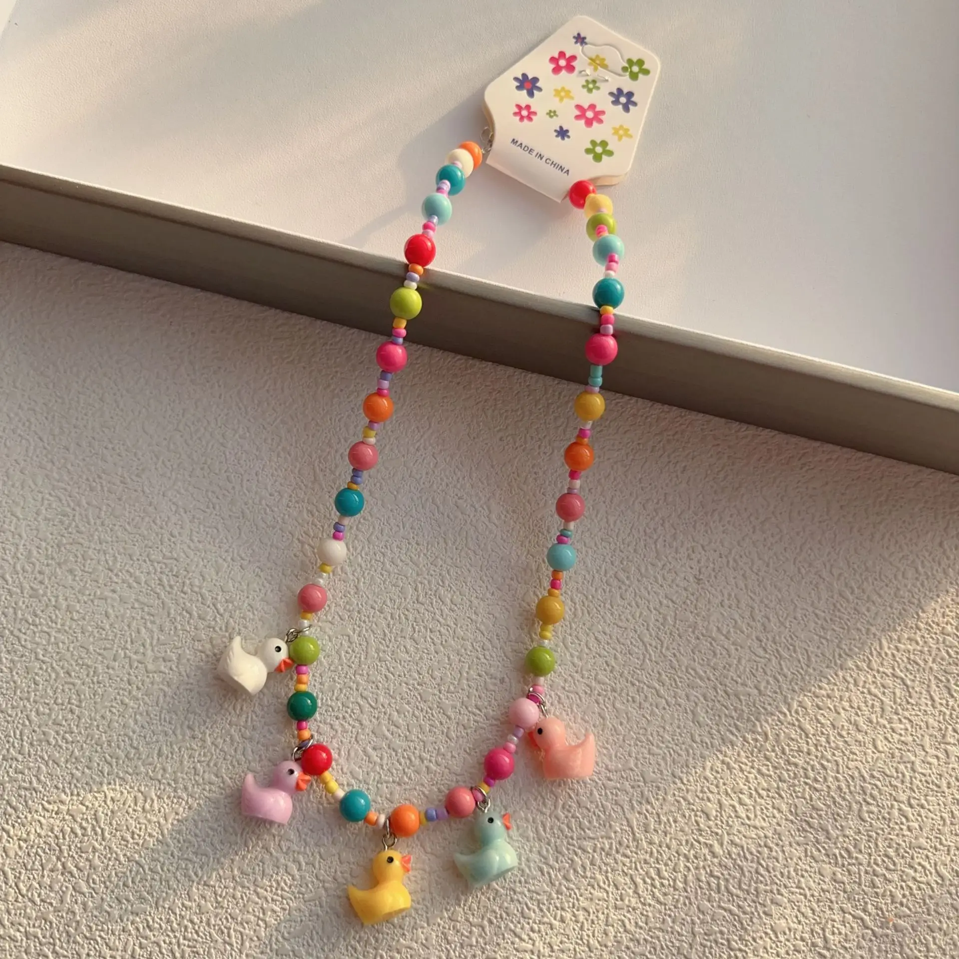 New Korean Style Colorful Beaded Star Bear Necklace for Girls - Image 11
