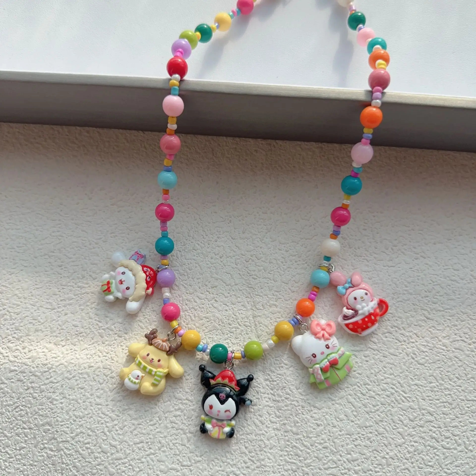 New Korean Style Colorful Beaded Star Bear Necklace for Girls — feature 18