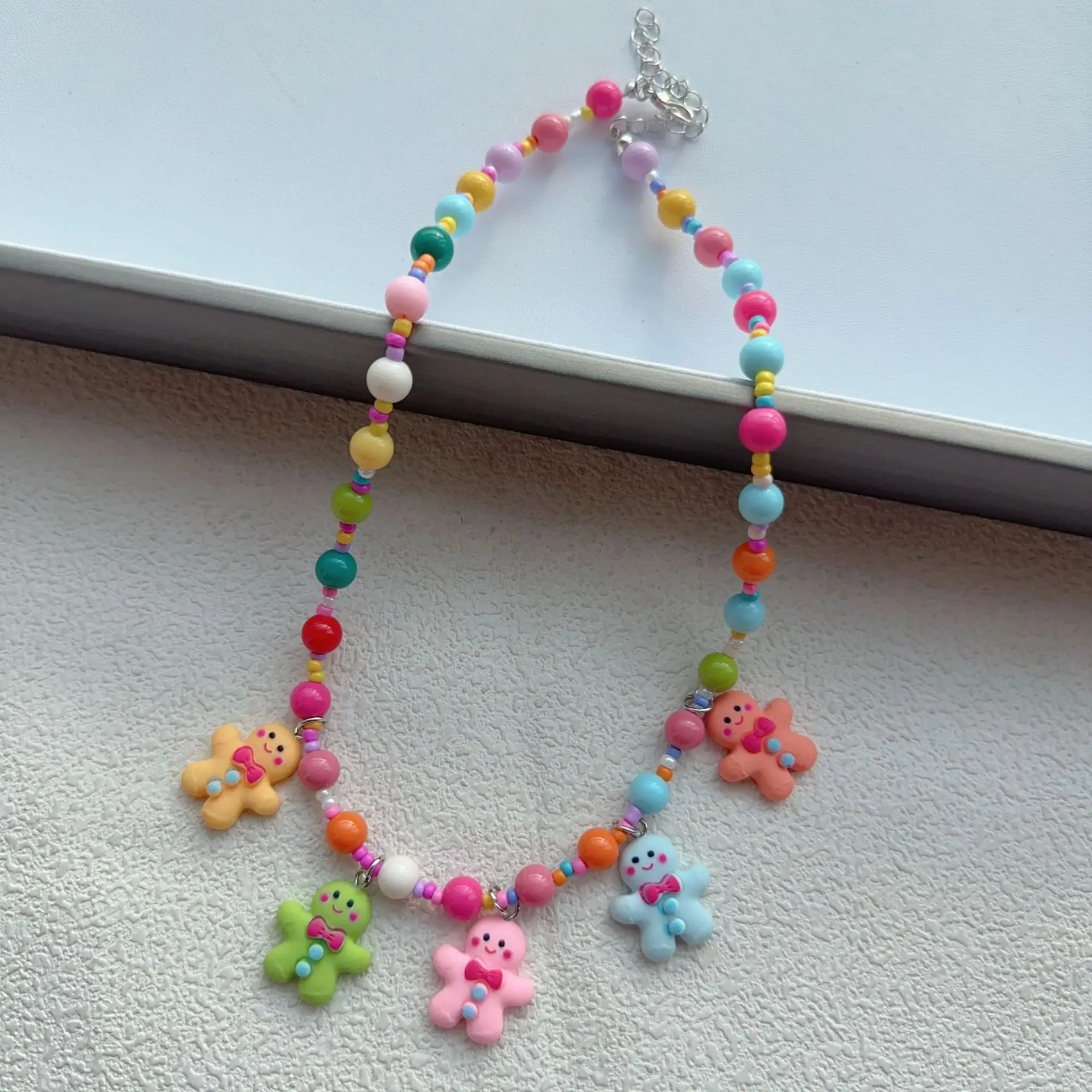 New Korean Style Colorful Beaded Star Bear Necklace for Girls - Image 14