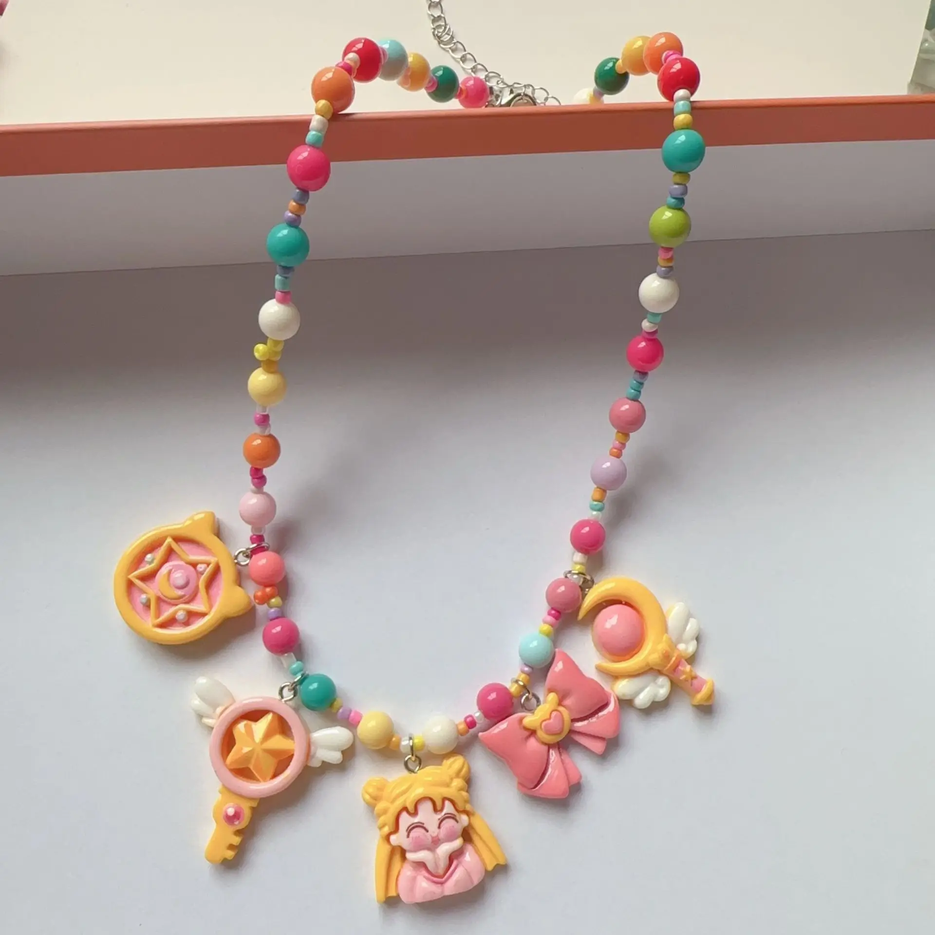 New Korean Style Colorful Beaded Star Bear Necklace for Girls - Image 18