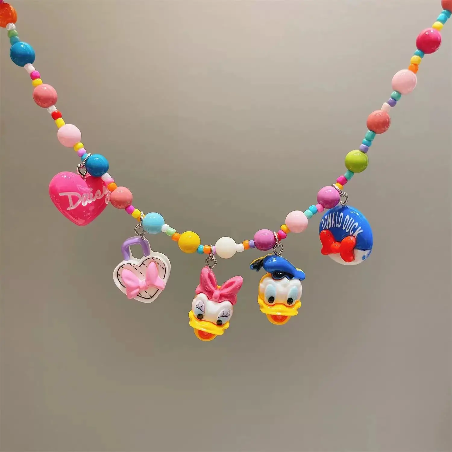 New Korean Style Colorful Beaded Star Bear Necklace for Girls - Image 27