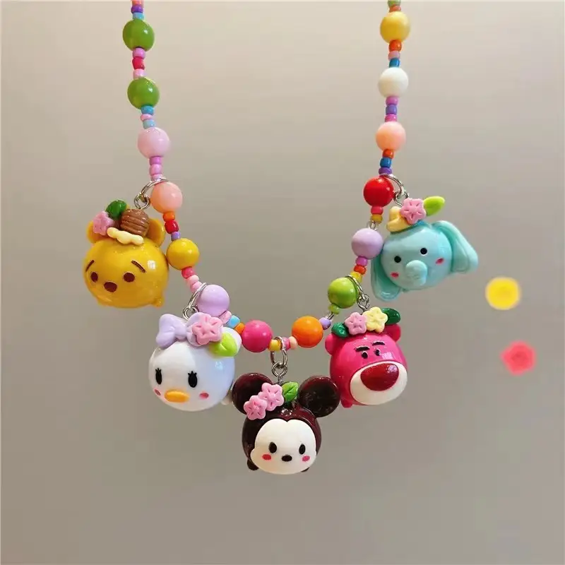 New Korean Style Colorful Beaded Star Bear Necklace for Girls - Image 28