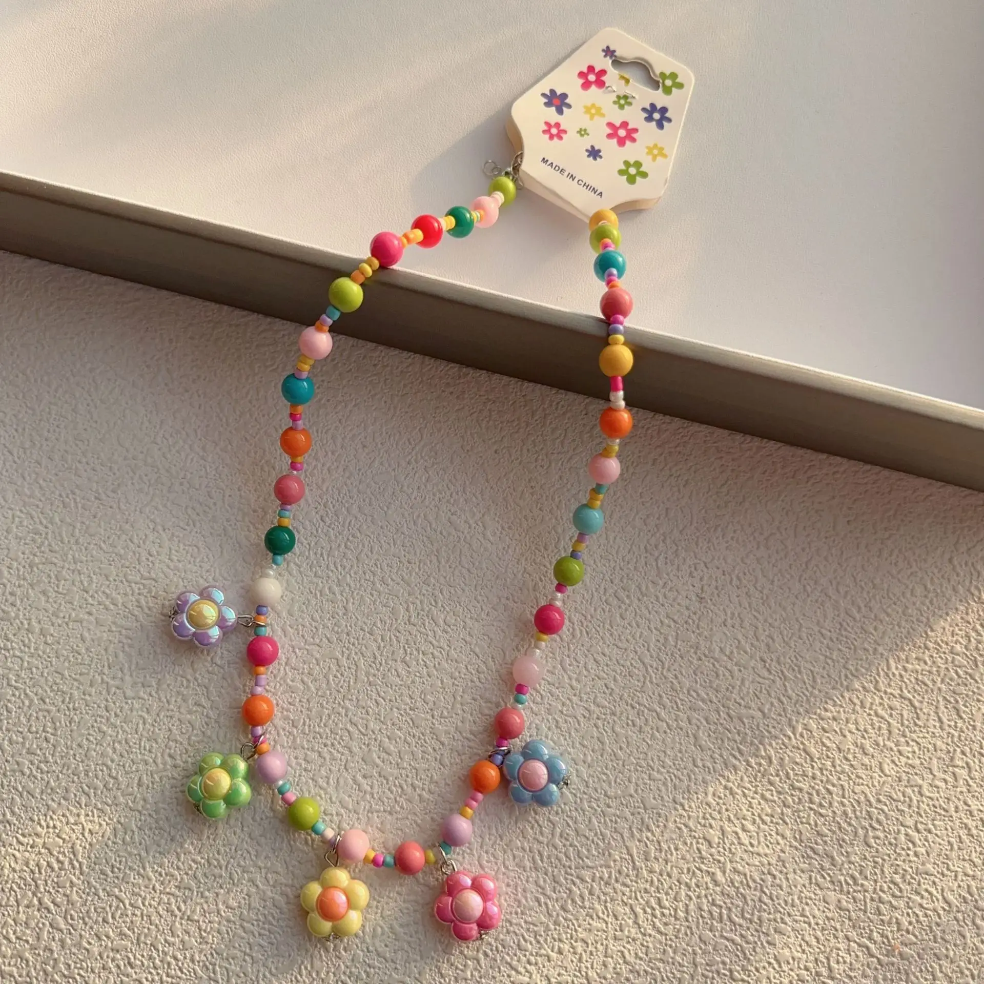 New Korean Style Colorful Beaded Star Bear Necklace for Girls - Image 7