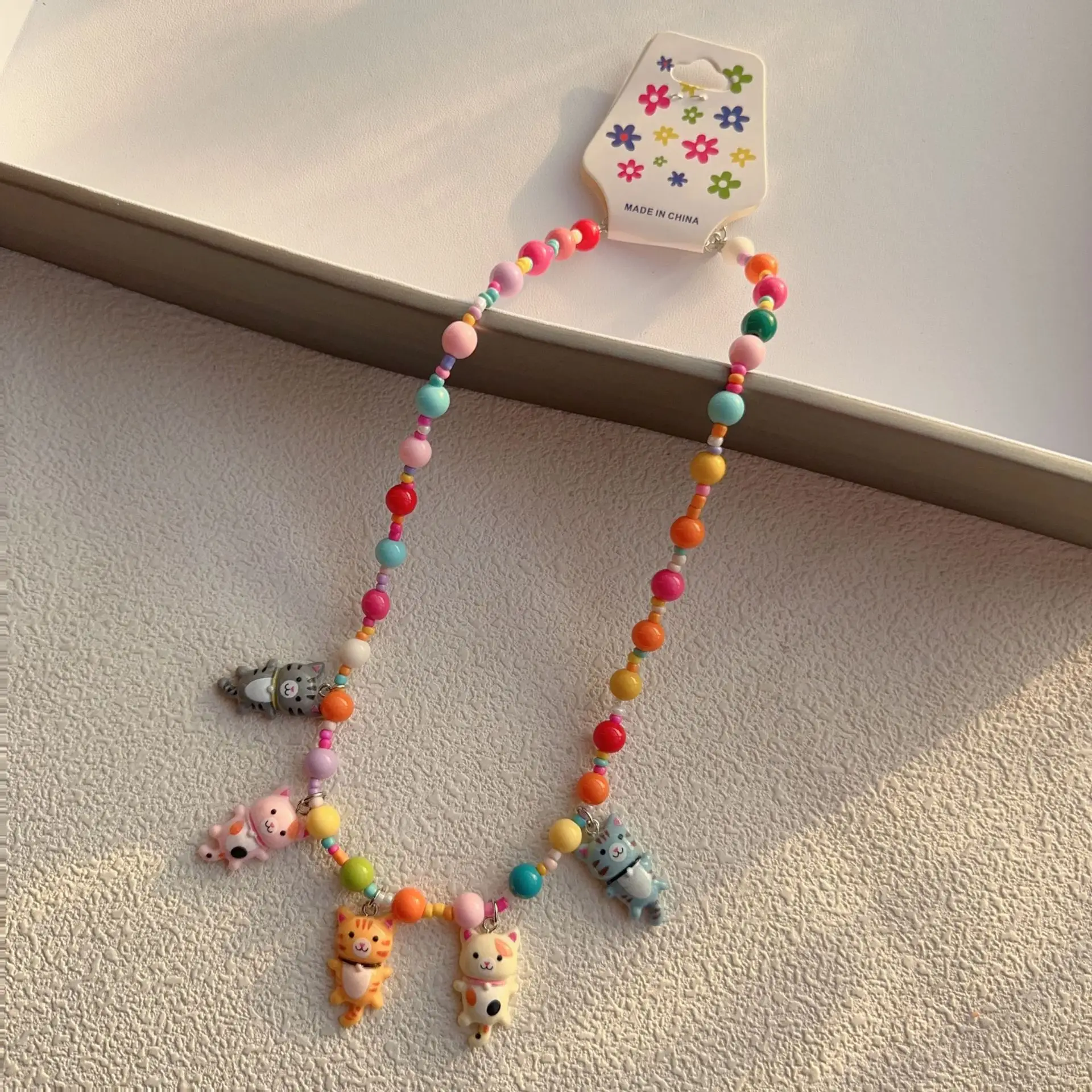 New Korean Style Colorful Beaded Star Bear Necklace for Girls - Image 8
