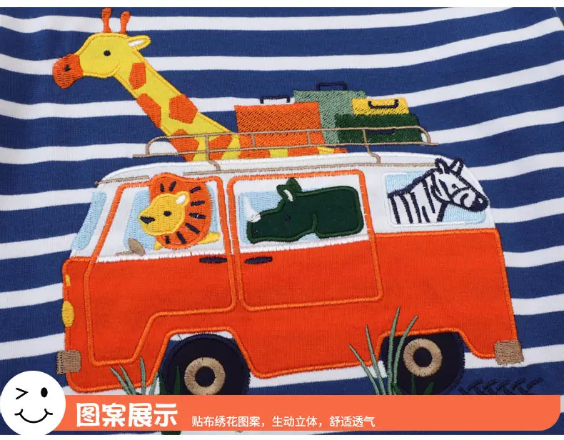 2026 Boys T-Shirt Cartoon Bus Pure Cotton European American β feature 6