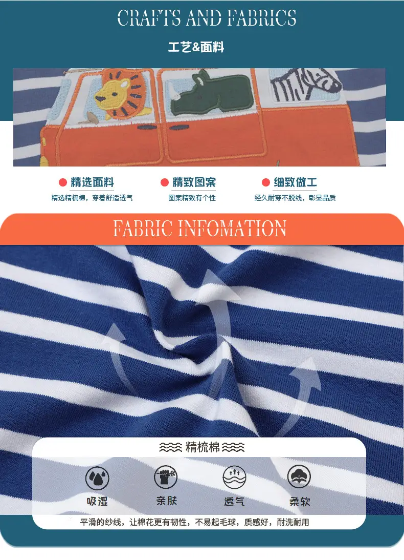 2026 Boys T-Shirt Cartoon Bus Pure Cotton European American β feature 8