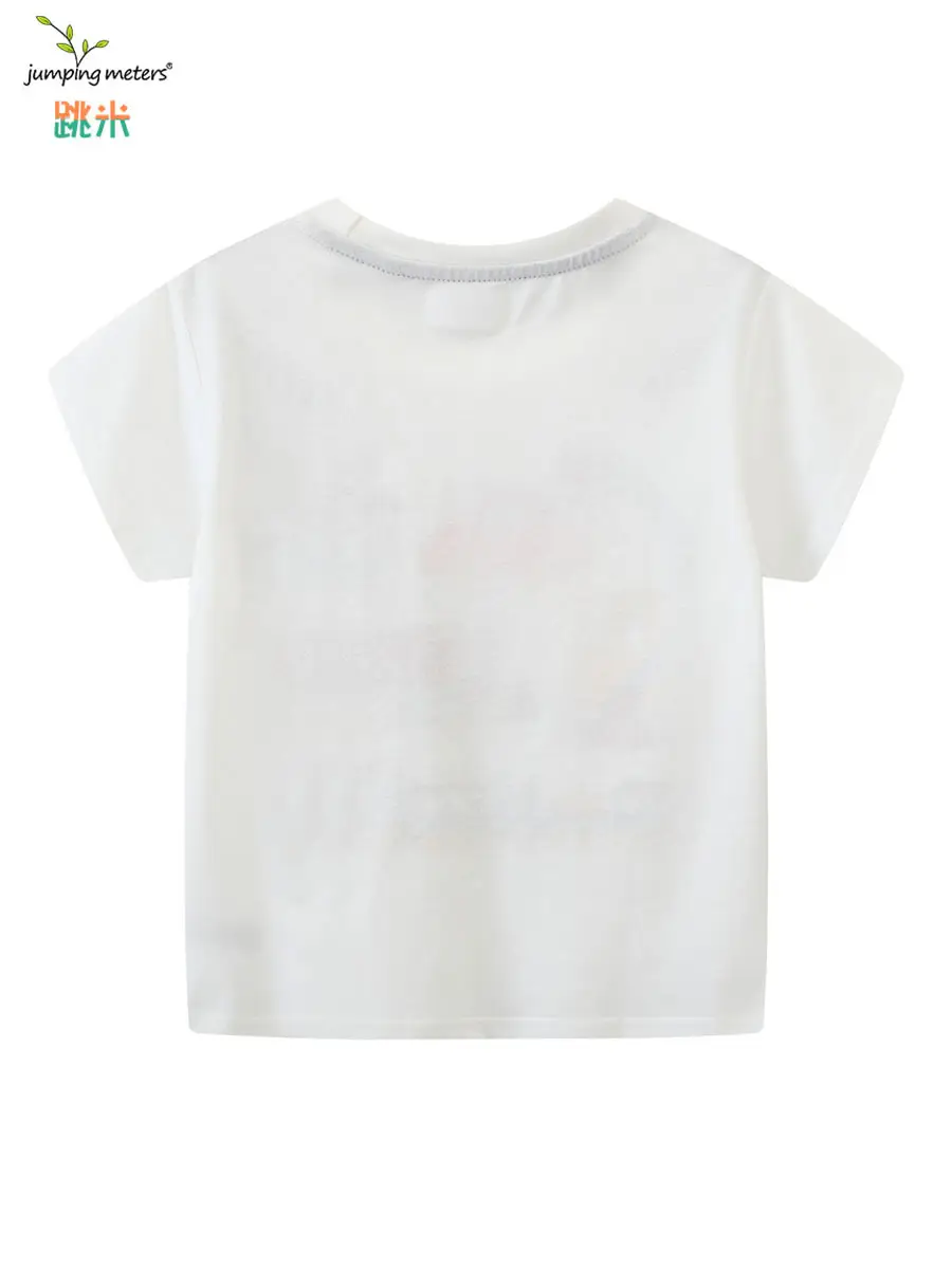 2026 Boys T-Shirt Cartoon Excavator Pure Cotton White - Image 3