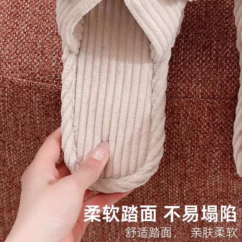 Cross-Border Temu Shein Cotton Slippers Ins Bowknot Home Plush Slippers Indoor Furry Wholesale Cotton Slippers - Image 10