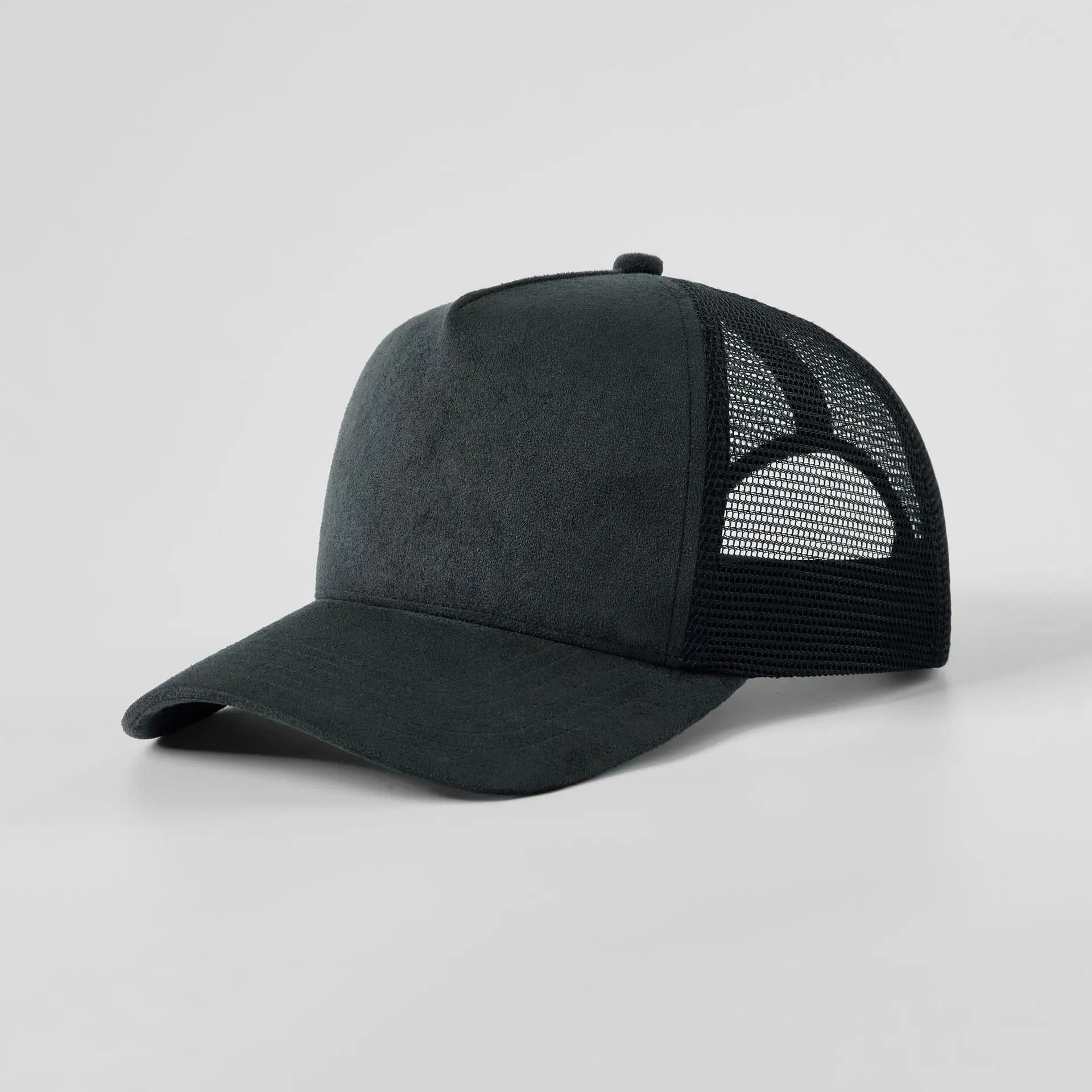 Blue Suede Mesh Sports Cap with Retro Logo - Image 14