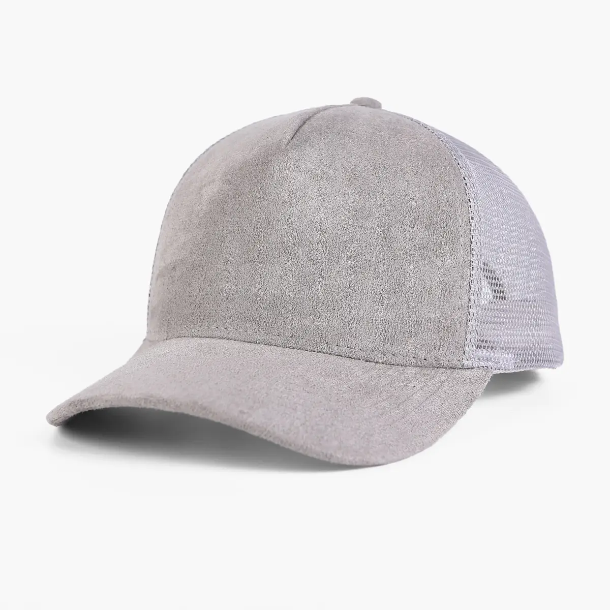 Blue Suede Mesh Sports Cap with Retro Logo - Image 5
