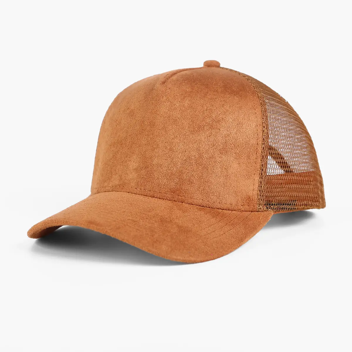 Blue Suede Mesh Sports Cap with Retro Logo - Image 6