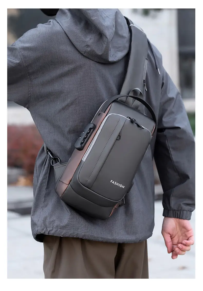 Men's Anti-Theft Crossbody Bag Large Capacity Black — feature 20