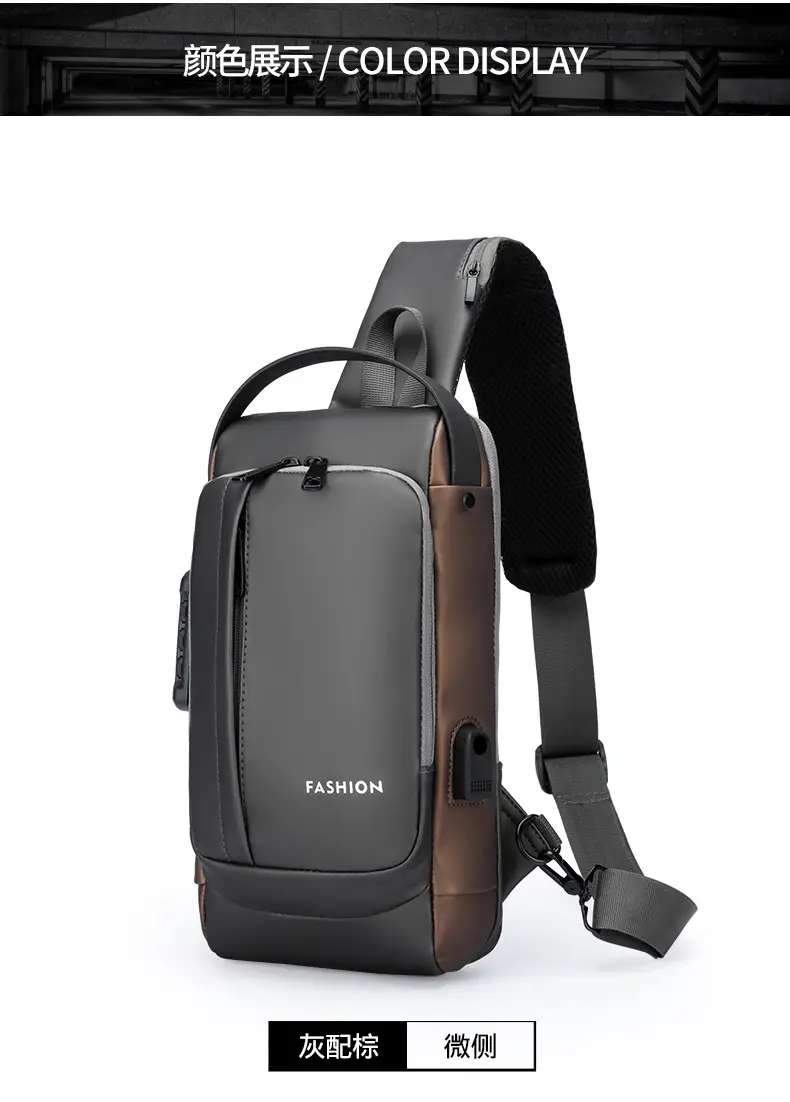 Men's Anti-Theft Crossbody Bag Large Capacity Black — feature 21