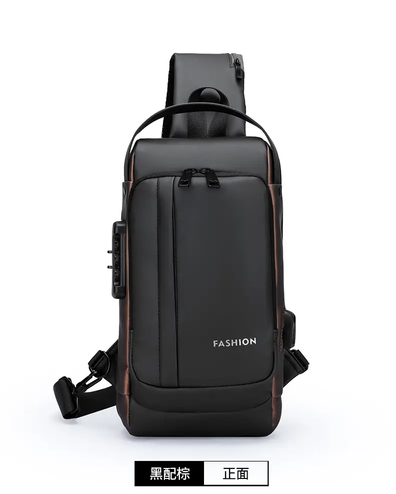 Men's Anti-Theft Crossbody Bag Large Capacity Black — feature 25
