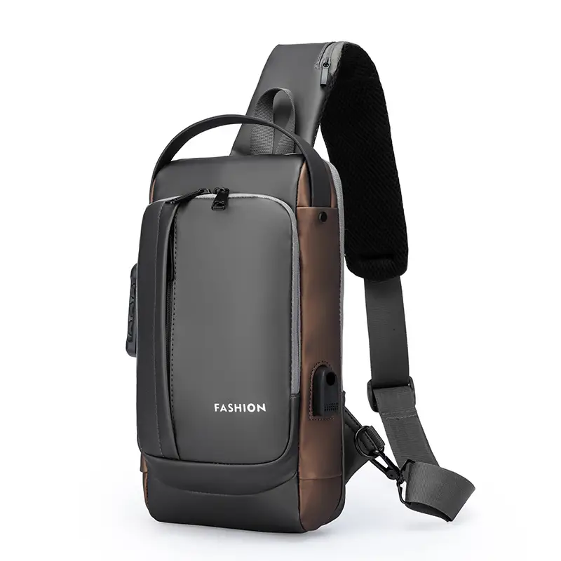 Men's Anti-Theft Crossbody Bag Large Capacity Black - Image 2