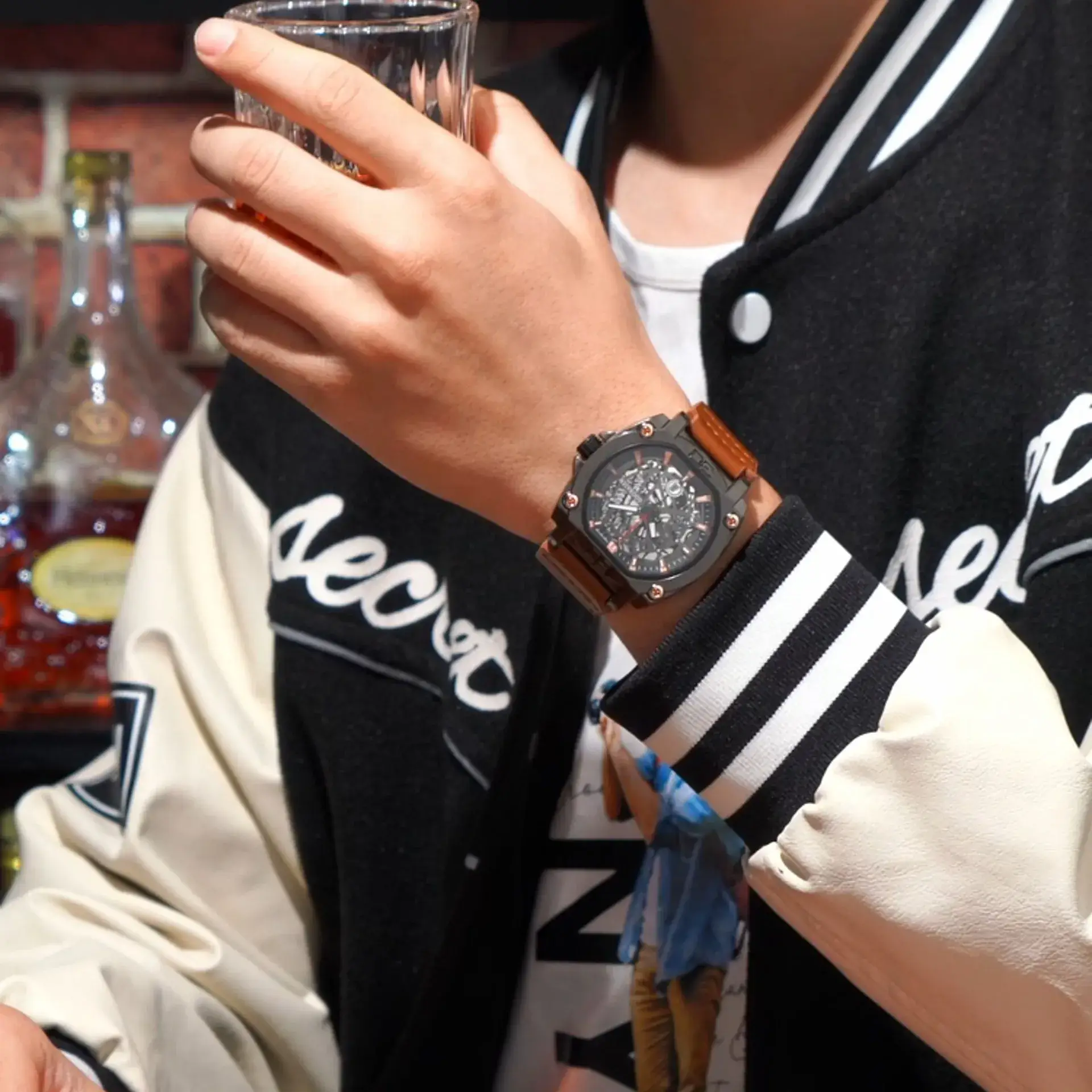 Gubosen Multi-Layer Watch for Men Waterproof Luminous Calendar