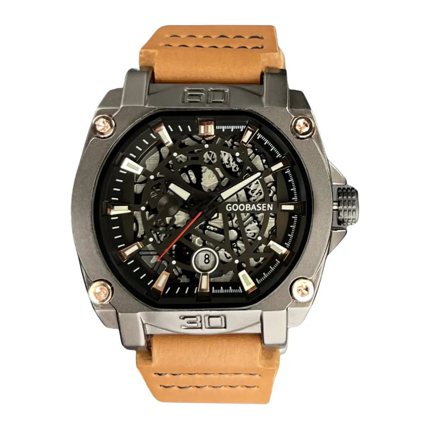 Gubosen Multi-Layer Watch for Men Waterproof Luminous Calendar
