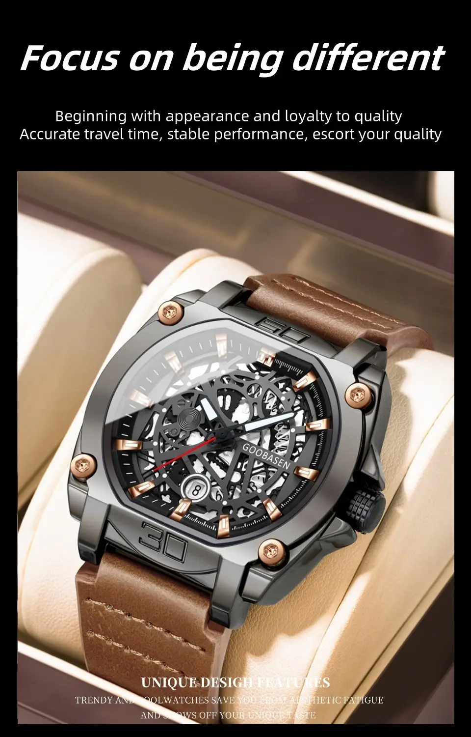 Gubosen Multi-Layer Watch for Men Waterproof Luminous Calendar — feature 16