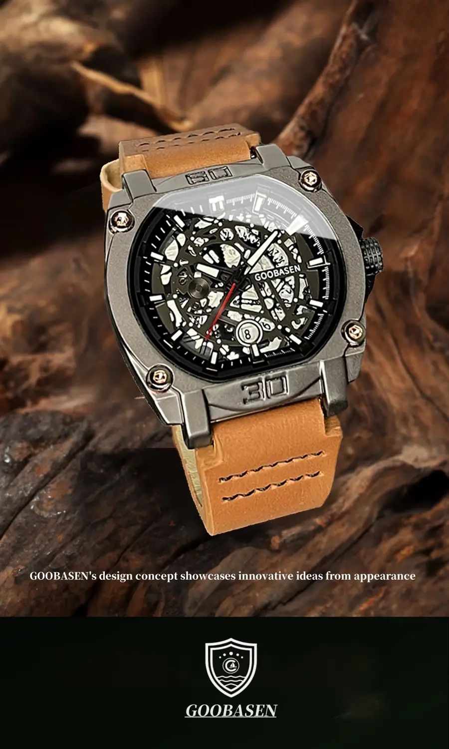 Gubosen Multi-Layer Watch for Men Waterproof Luminous Calendar — feature 2