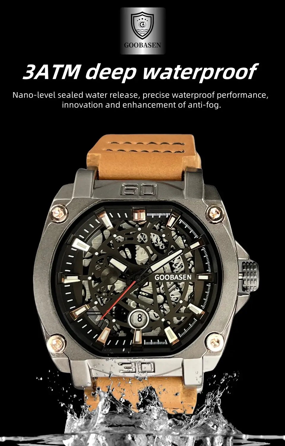 Gubosen Multi-Layer Watch for Men Waterproof Luminous Calendar — feature 20