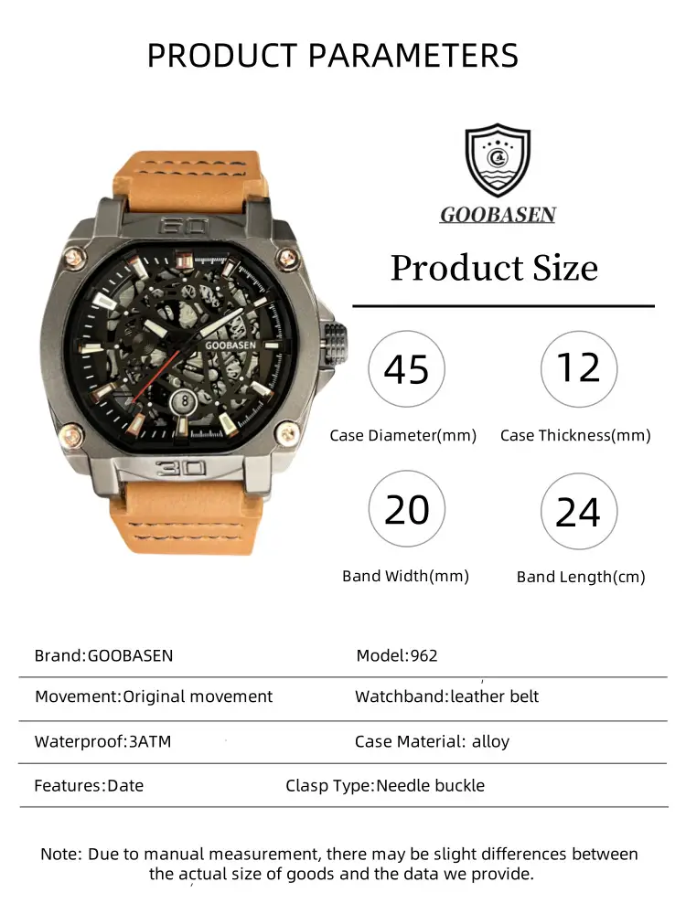 Gubosen Multi-Layer Watch for Men Waterproof Luminous Calendar — feature 21
