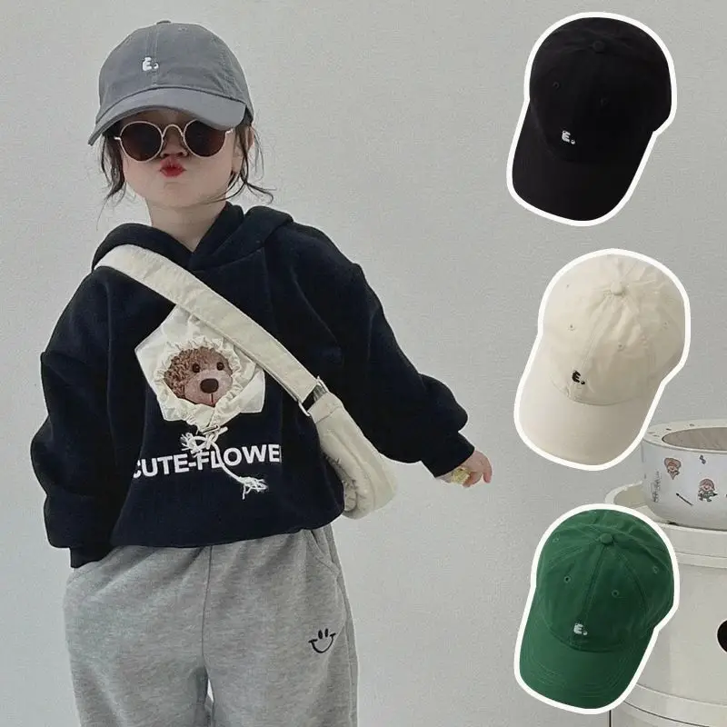 Kids Korean Style Beige Peaked Cap All-Matching - Image 9