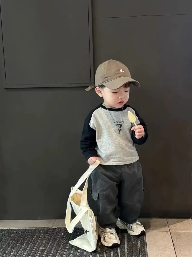 Kids Korean Style Beige Peaked Cap All-Matching — feature 10