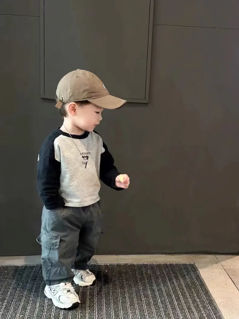Kids Korean Style Beige Peaked Cap All-Matching — feature 11