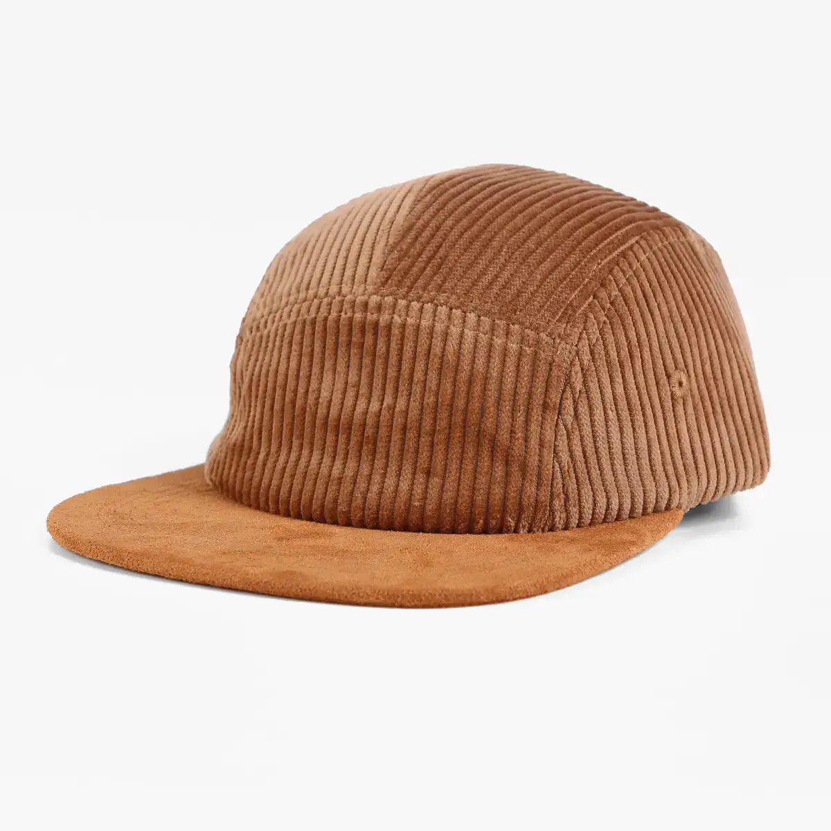 Beige Corduroy Baseball Cap with Flat Bristle - Image 3