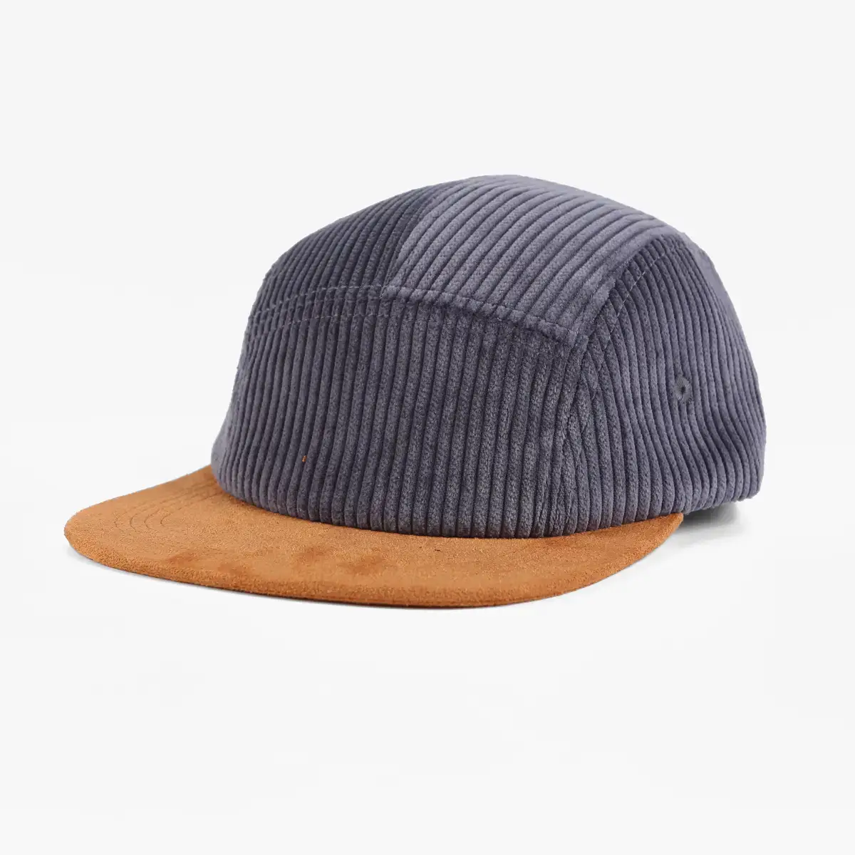 Beige Corduroy Baseball Cap with Flat Bristle - Image 4
