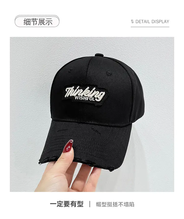 Women Pink & Beige Embroidered Baseball Caps — feature 3