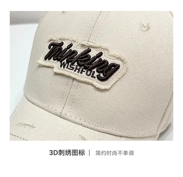 Women Pink & Beige Embroidered Baseball Caps — feature 6