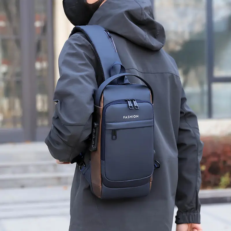 Men's Anti-Theft Crossbody Bag Black Waterproof - Image 8