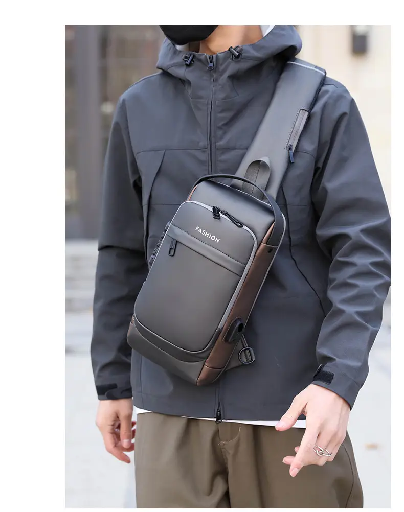 Men's Anti-Theft Crossbody Bag Black Waterproof — feature 18