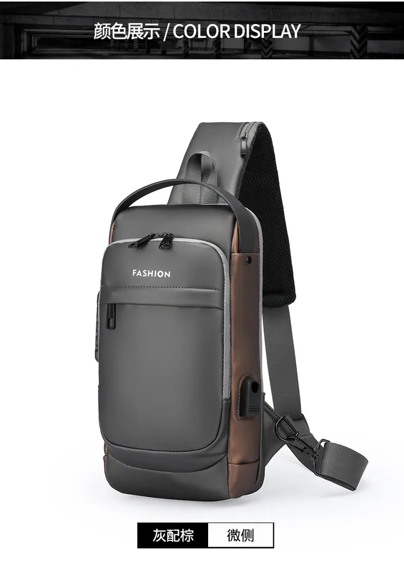 Men's Anti-Theft Crossbody Bag Black Waterproof — feature 21