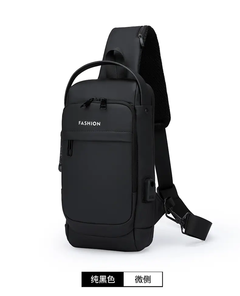 Men's Anti-Theft Crossbody Bag Black Waterproof — feature 23