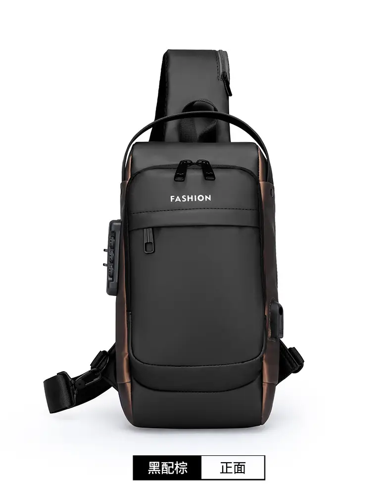 Men's Anti-Theft Crossbody Bag Black Waterproof — feature 25