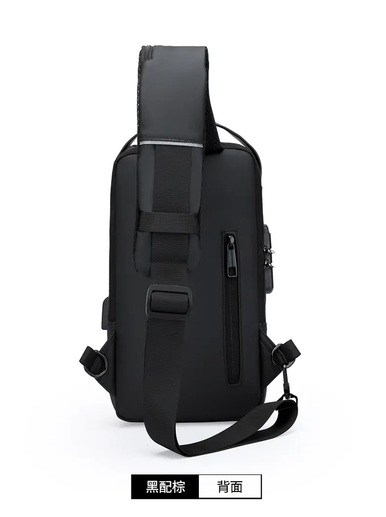 Men's Anti-Theft Crossbody Bag Black Waterproof — feature 27