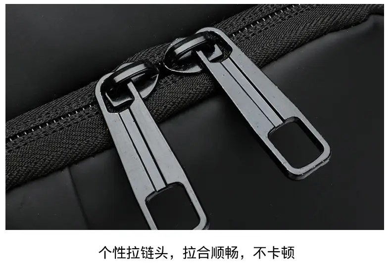 Men's Anti-Theft Crossbody Bag Black Waterproof — feature 30