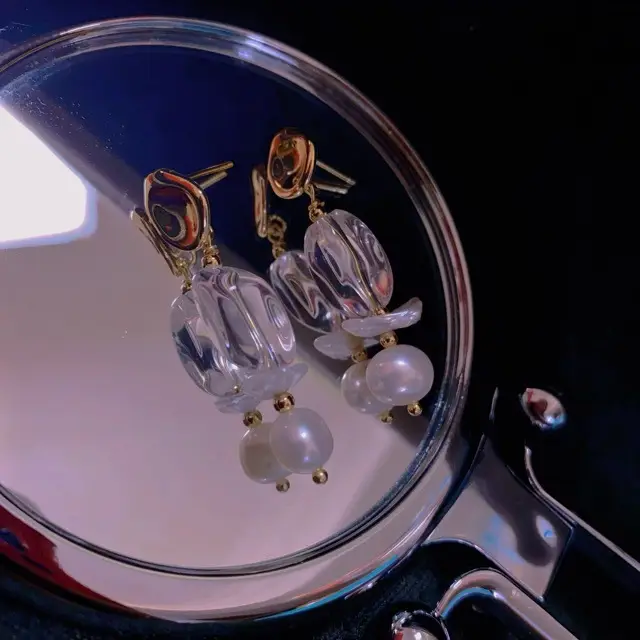 925 Silver Pearl Earrings for Women Baroque Design - Image 3