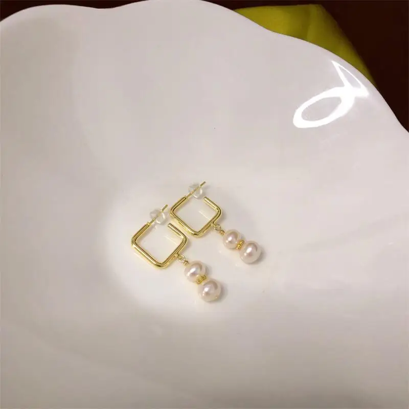 Yuhe Shuangzhu Pearl Earrings Gold Plated — feature 6