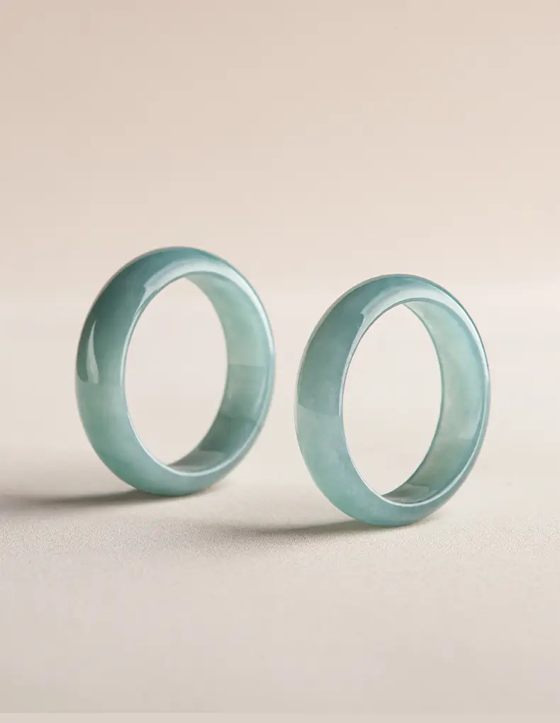 Natural Jade Blue Water Ring for Men — feature 2
