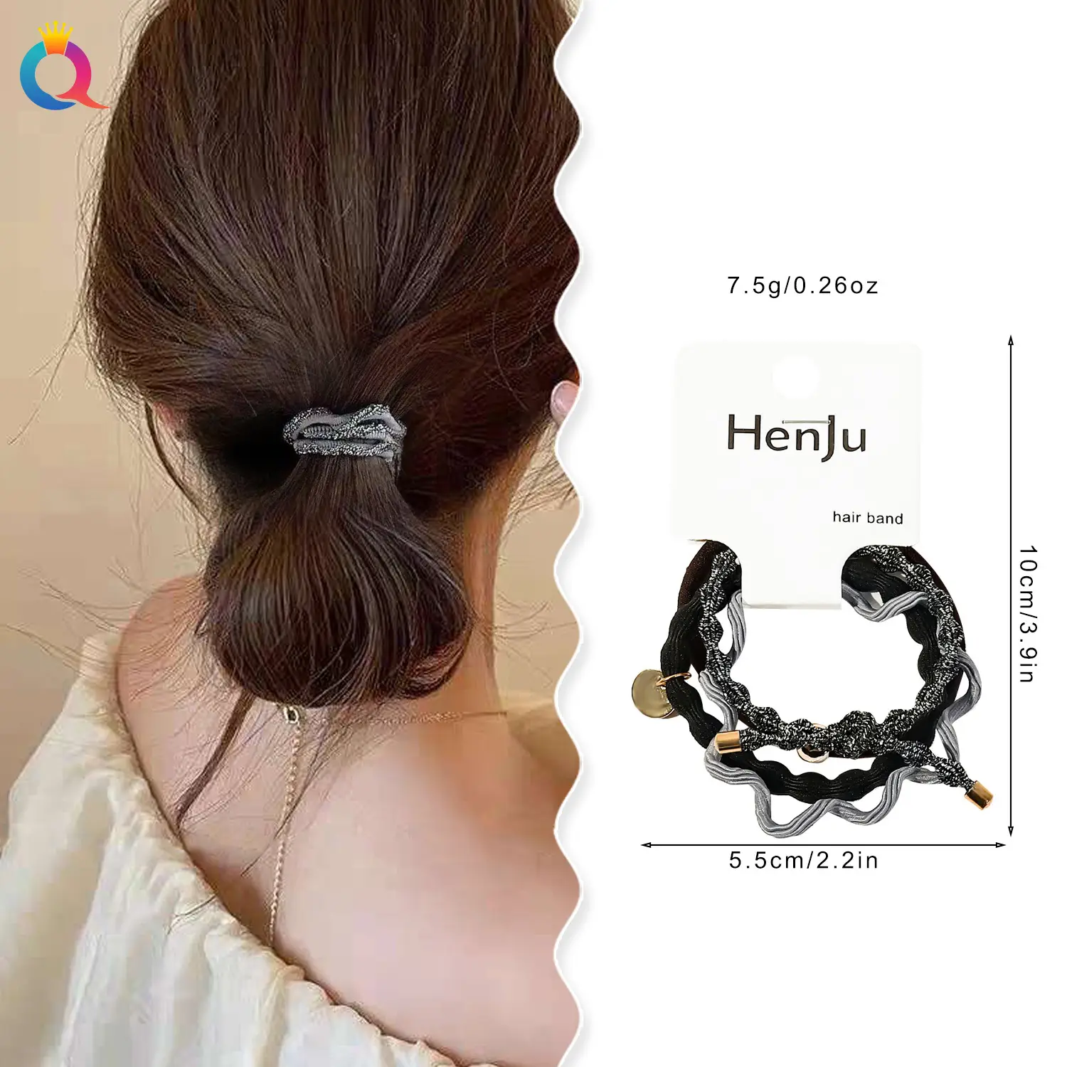 Qiyue Cross-Bound Hair Ties Rope for Women - Image 4