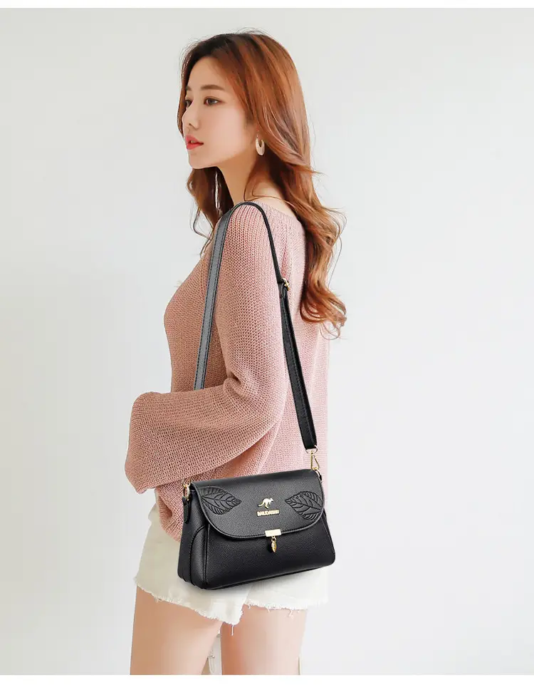 Black Embossed Leather Shoulder Bag for Women 2024 — feature 11