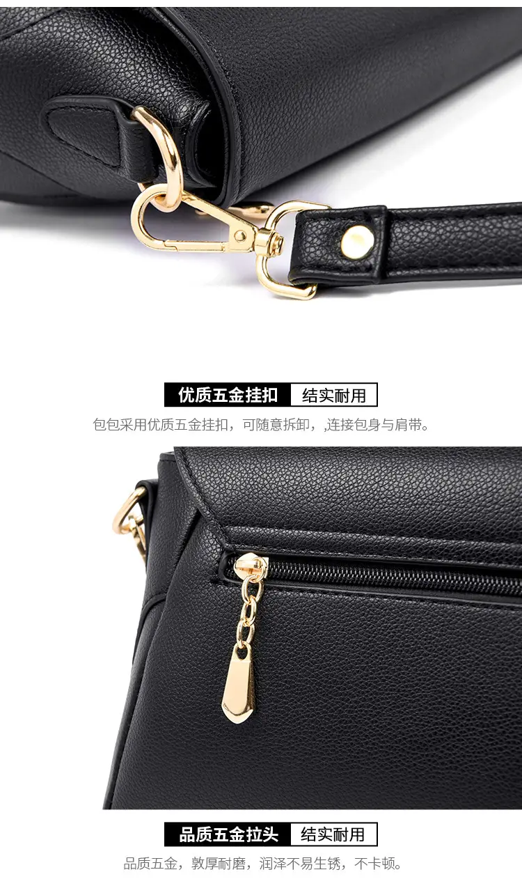 Black Embossed Leather Shoulder Bag for Women 2024 — feature 21