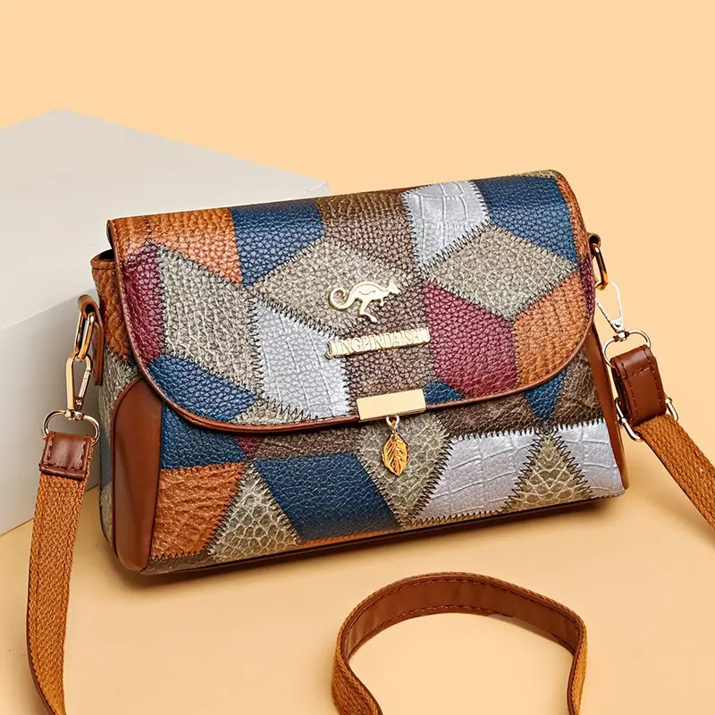Black Embossed Leather Shoulder Bag for Women 2024 - Image 9